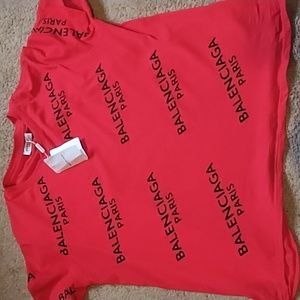 Xl red & black Balenciaga T shirt